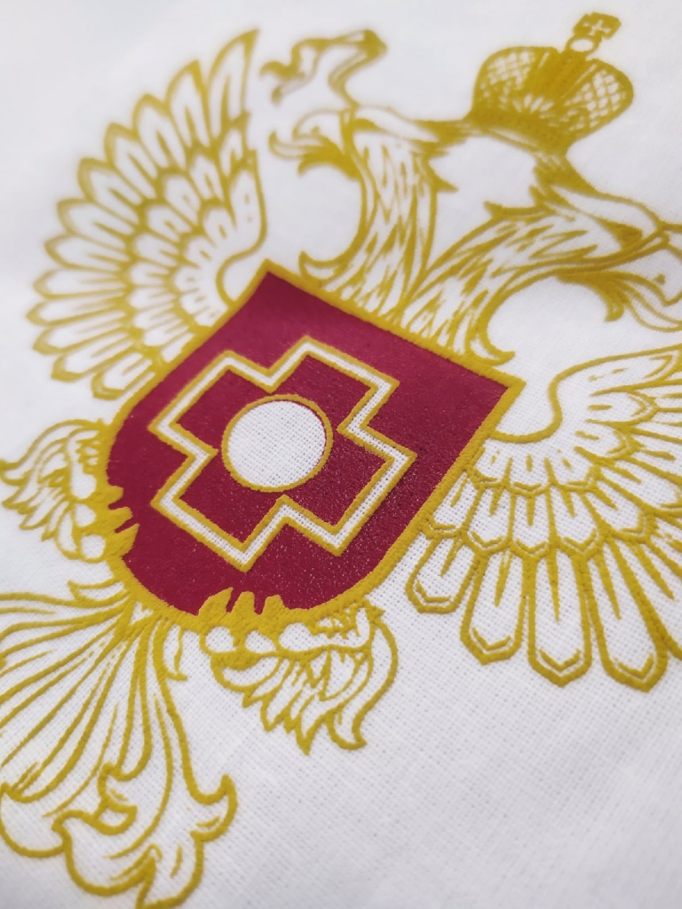Печать герба на ткани