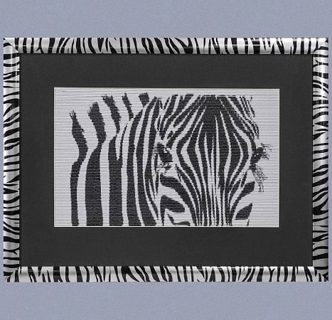 художественная вышивка зебра